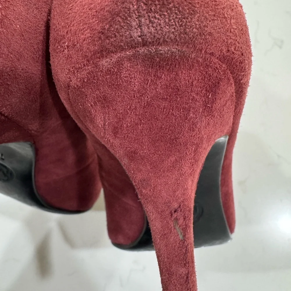 Michael Kors Women's Red Suede Heels - Picture 8 of 8